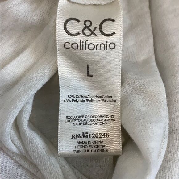 NWT C&C California Burnout Pullover “Low Key” - Picture 4 of 4